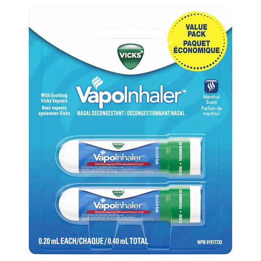 VICKS INHALER TWIN PK 0.4ML STICK MED. pack of 24