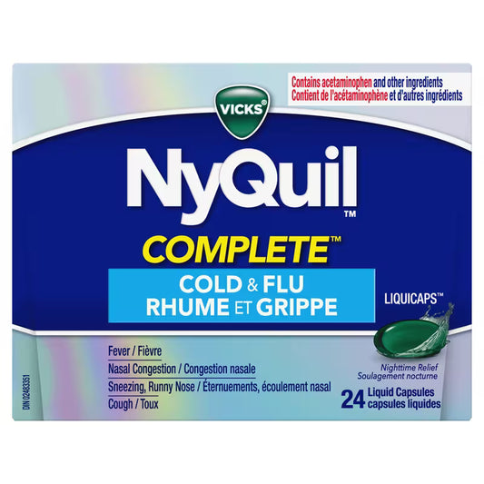 VICKS NYQUIL COMPLETE LIQUICAPS 24 CAPSULE