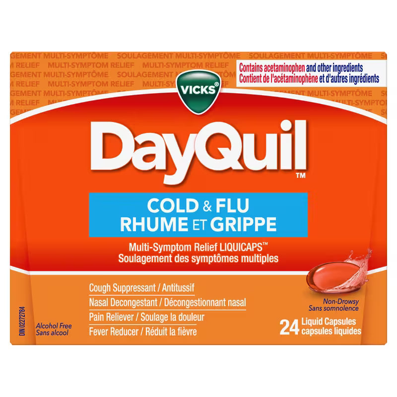 VICKS DAYQUIL COLD&FLU LIQ CAPS 24 CAPSULE