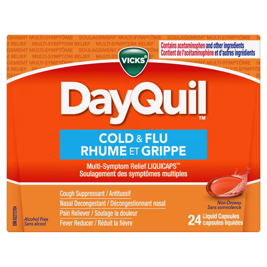 VICKS DAYQUIL COLD&FLU LIQ CAPS 24 CAPSULE