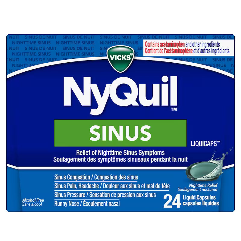 VICKS NYQUIL SINUS LIQ CAPS 24 CAPSULE