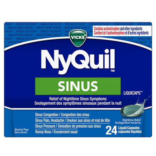 VICKS NYQUIL SINUS LIQ CAPS 24 CAPSULE