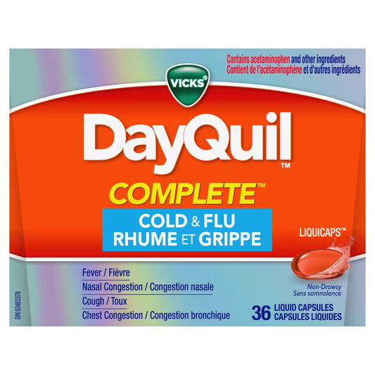 VICKS DAYQUIL COMPLETE COLD FLU 36 CAPSULE