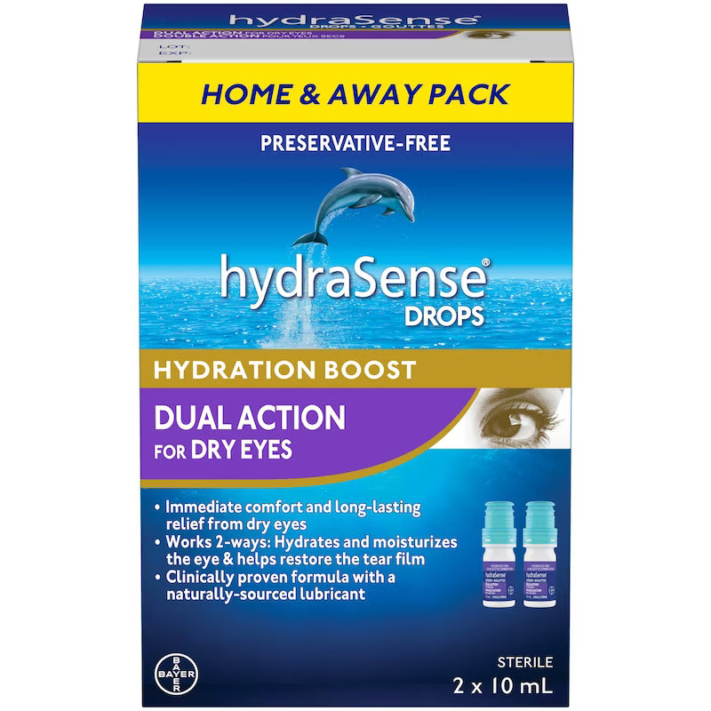HYDRASENSE DUAL ACTION EYEDROPS 2X10ML