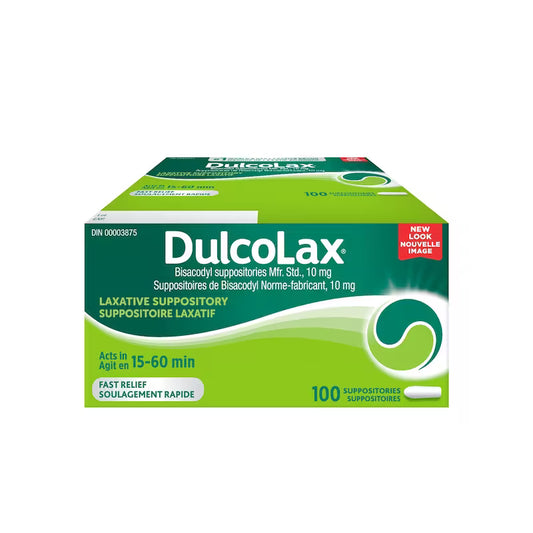 DULCOLAX SUPP 10MG BLST 100 SUPPOS.
