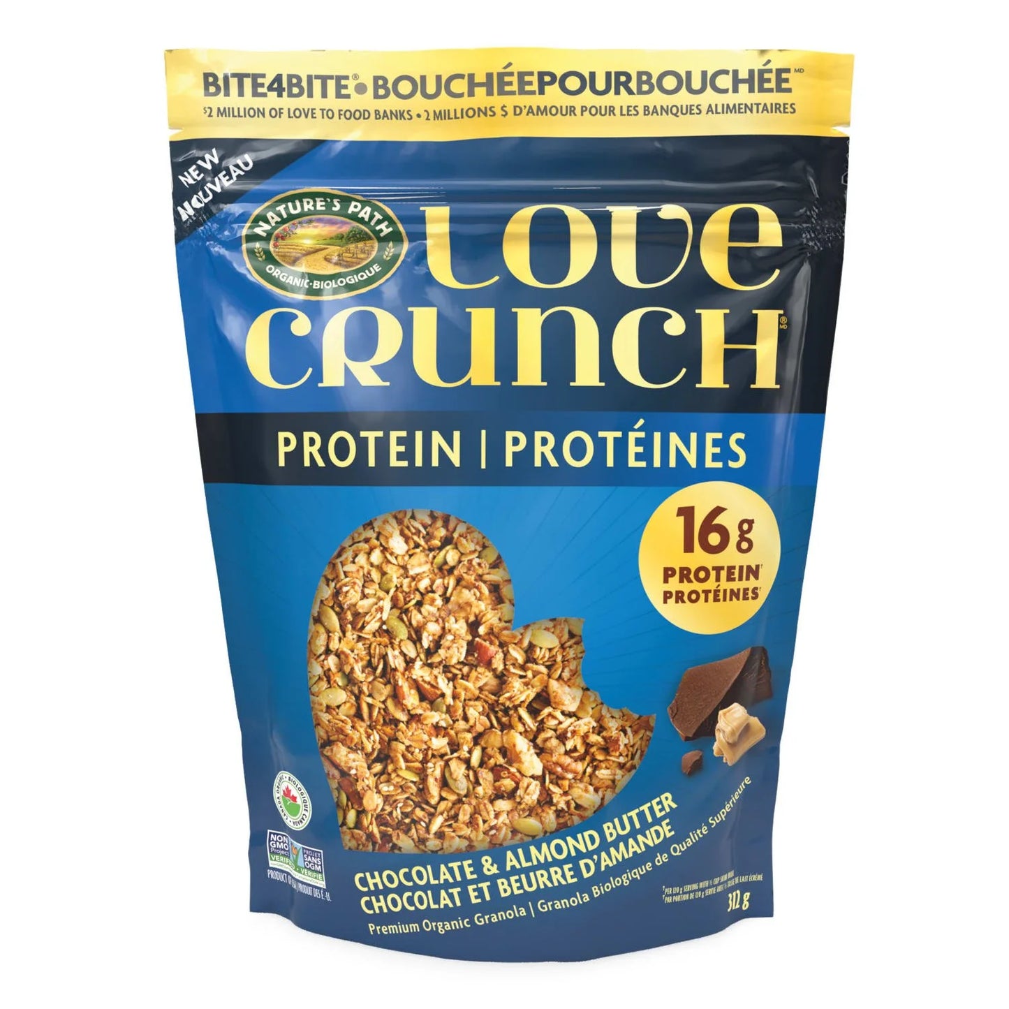 NATURE’S PATH - Love Crunch Protein -  Chocolate Almond Butter Granola - 312g