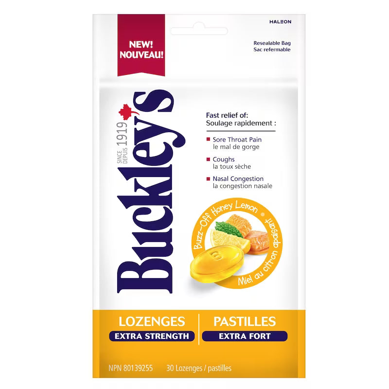 BUCKLEY'S LOZENGE BUZZ OFF HONEY LEMON 30 LOZENGE