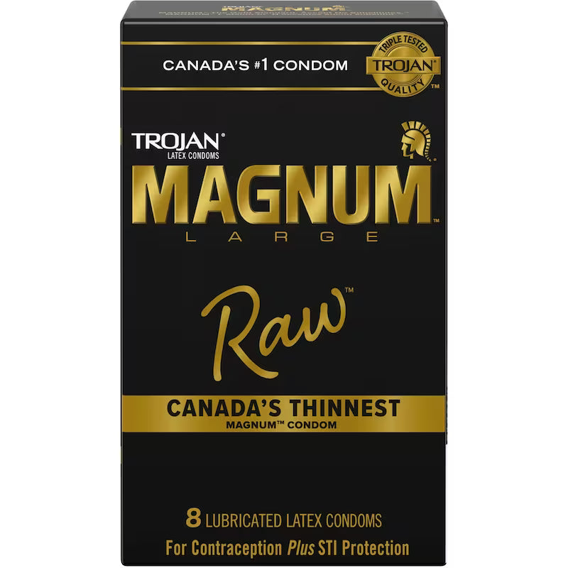 TROJAN MAGNUM RAW CONDOMS LUBRICATED LATEX 8