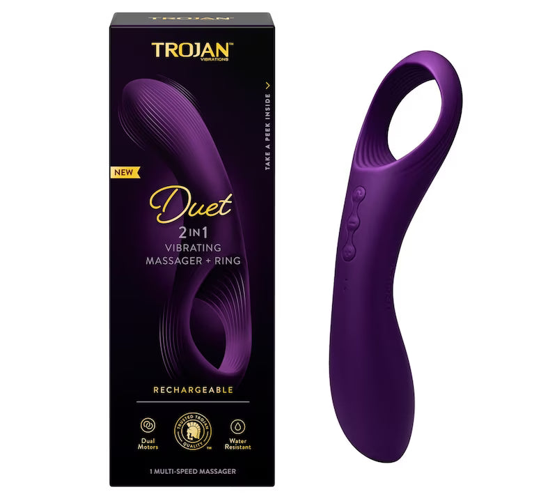 TROJAN VIBRATING MASSAGER + RING