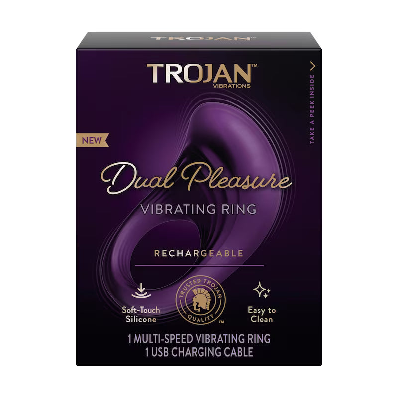 TROJAN DUAL PLEASURE RING VIBRATING RECH