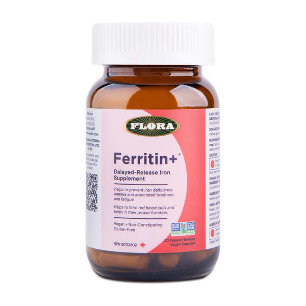 Flora   Ferritin+® Delayed-Release Iron Supplement - Bottle30 caps