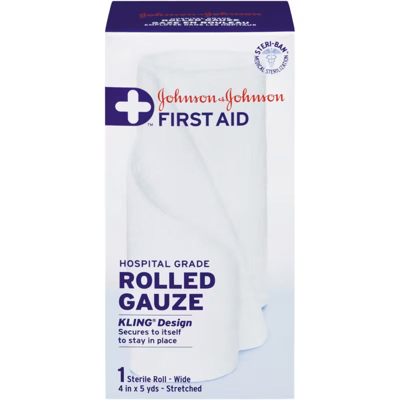 BAND-AID JJ GAUZE ROLL WIDE 4"X5YD