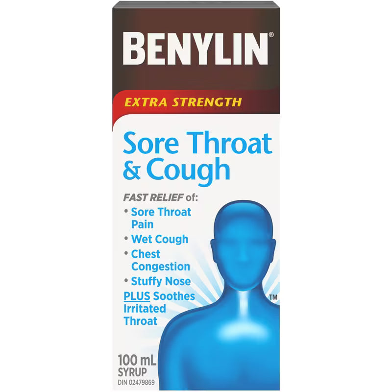 BENYLIN SYRUP SORE THROAT+COUGH XST 100ML SYRUP