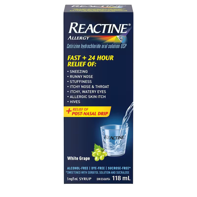 REACTINE ALLERGY LIQ 118ML SYRUP