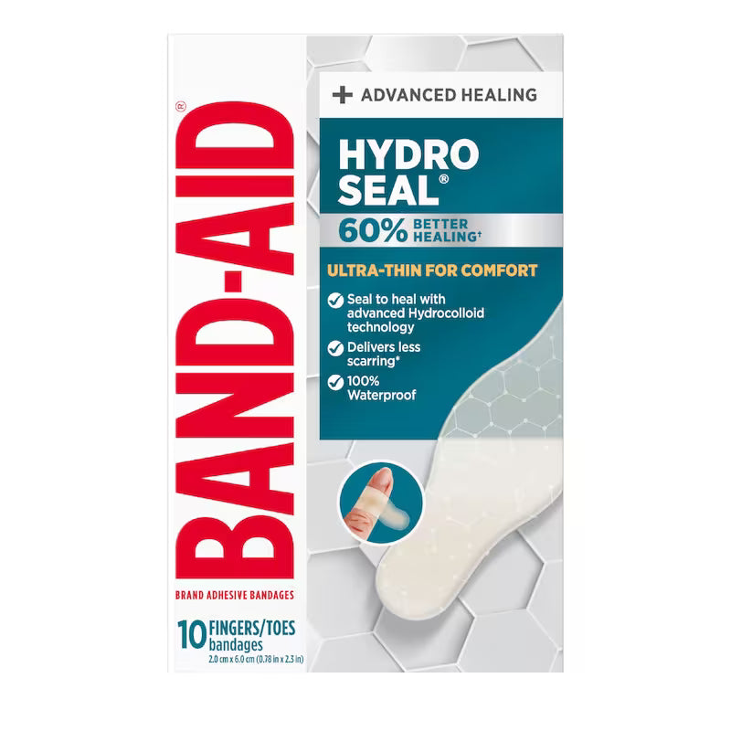 BAND-AID HYDRO SEAL THIN FINGERS & TOES 10