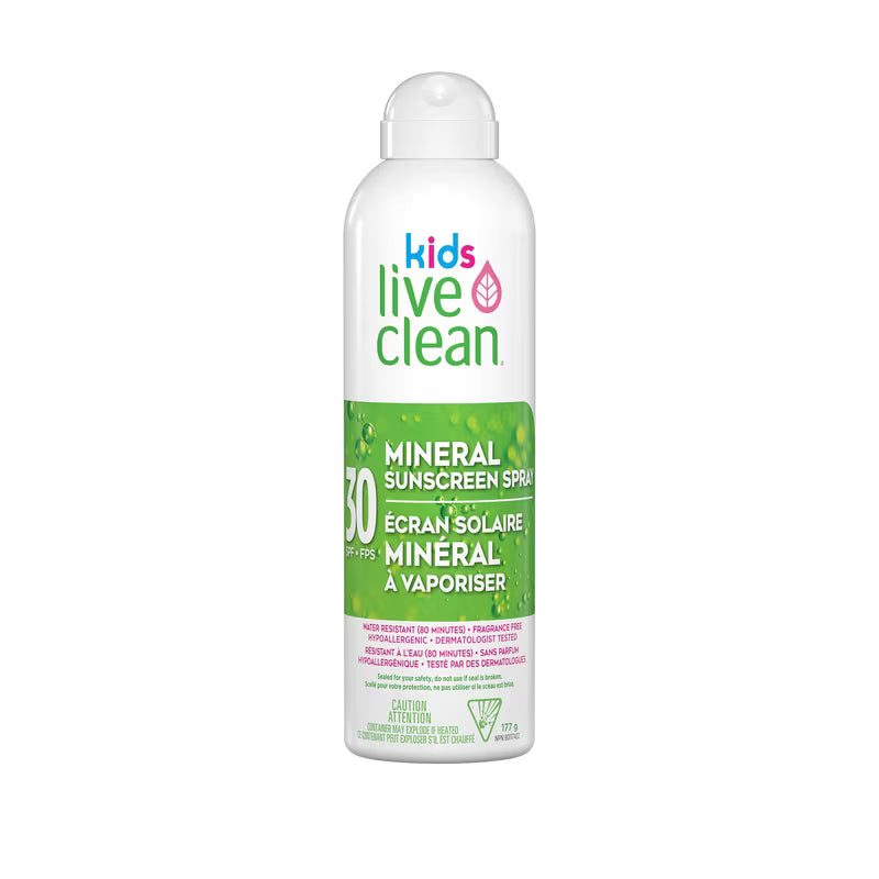 LIVE CLEAN SUNSCREEN MIN KID SPF30 177ML AEROSOL