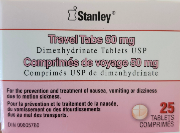 TRAVELTABS TB 50MG STN 25 TABLET