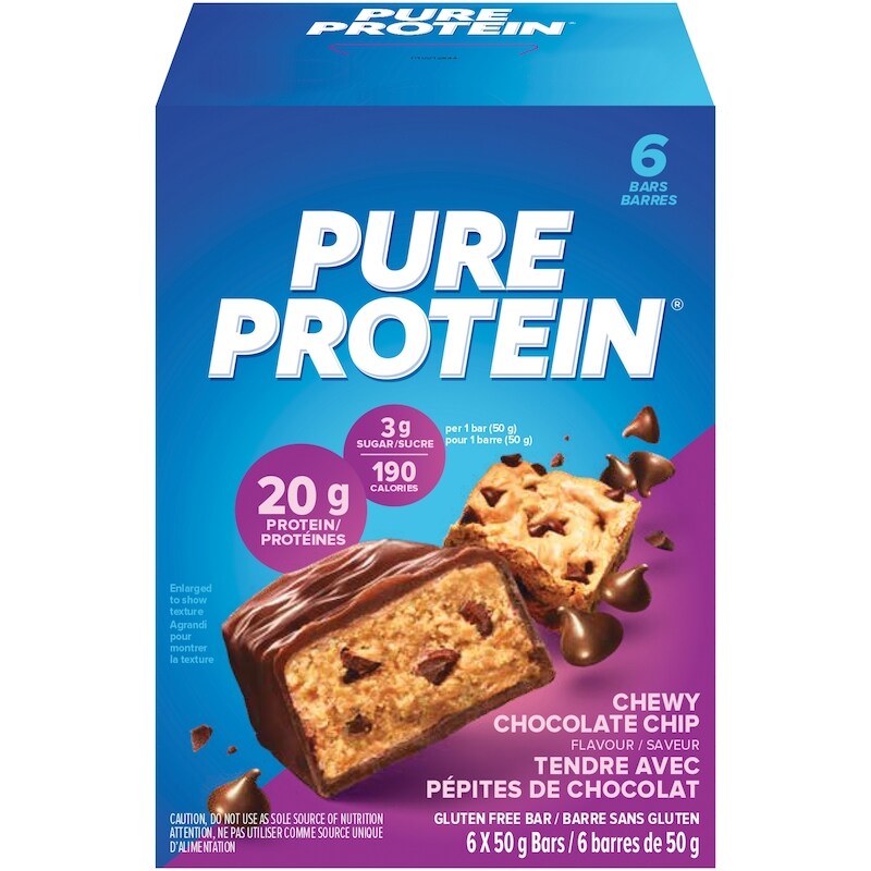 PURE PROTEIN VALUE PACK CHEWY CHOC CHIP 6X50G BAR