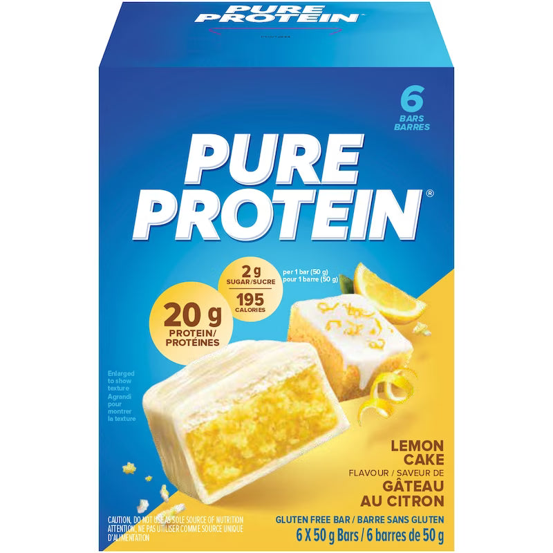 PURE PROTEIN CAKE LEMON NON GMO 6X50G BAR
