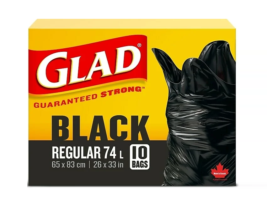 GLAD BAG REGULAR BLACK 10