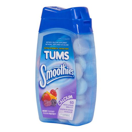 TUMS XST SMOOTHIES BERRY FUSION 60 TAB CHEW
