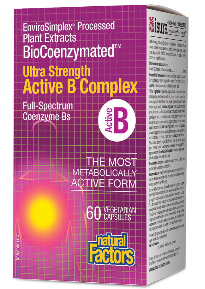 Natural Factors   BioCoenzymated Active B Complex Ultra Strength   60vcaps