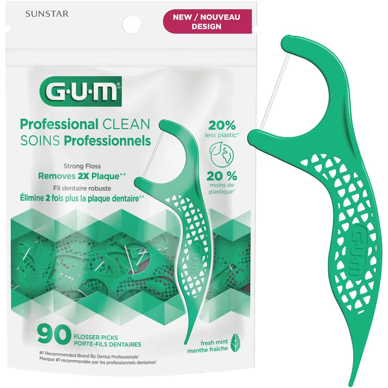 GUM PROFESSIONAL CLEAN FLOSSER MINT 90