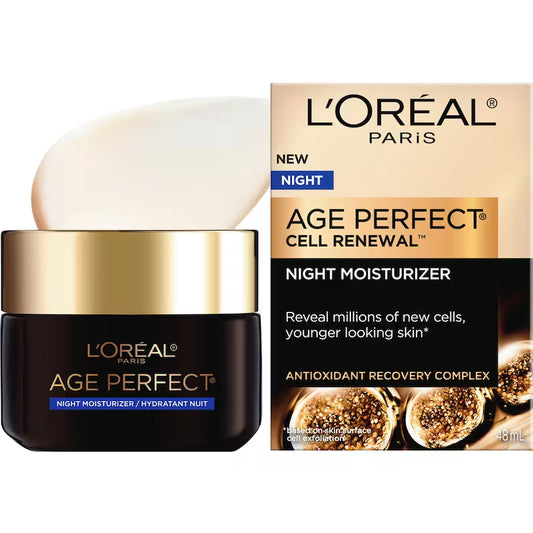 L'OREAL AGE PERFECT CELL RENEWAL MOIS NIGHT 48ML pack of 2