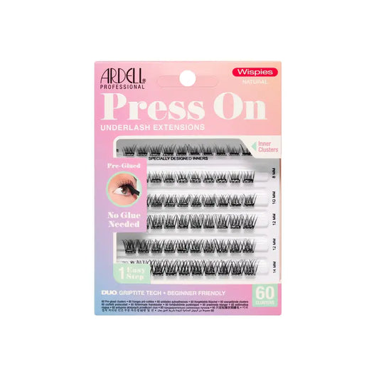 ARDELL WISPIES PRESS ON LASHES NATURAL 60 pack of 4