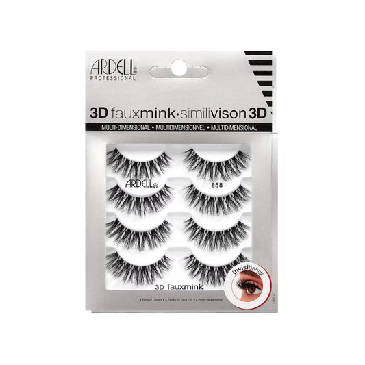 ARDELL MULTIPACK 3D FAUX MINK 4" #858 pack of 4