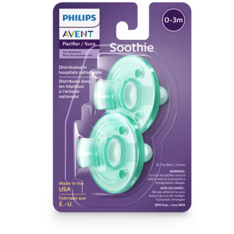 AVENT SOOTHIE GREEN PK 2