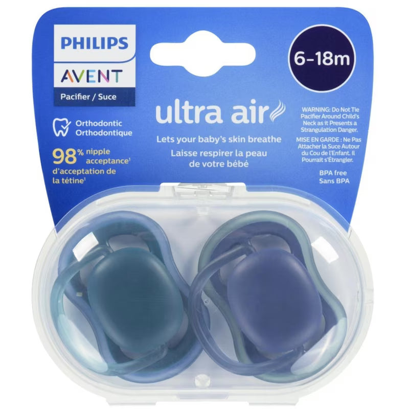 AVENT ULTRA AIR PACIF DEEP OPAL/STEEL BLUE 6-18M 2 pack of 4