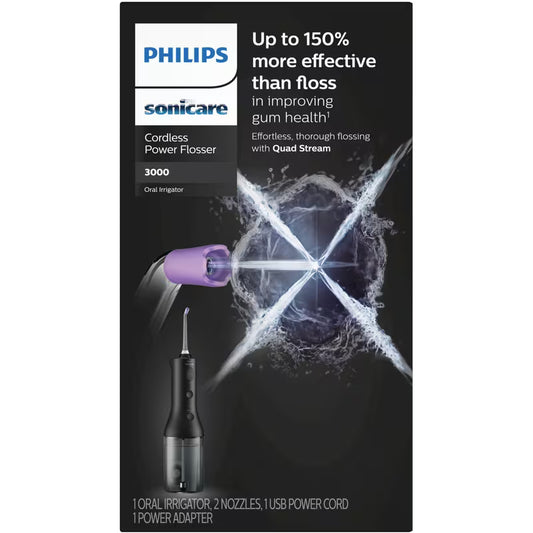 PHILIPS SONICARE POWER FLOSSER 3000 CORDLESS BLACK