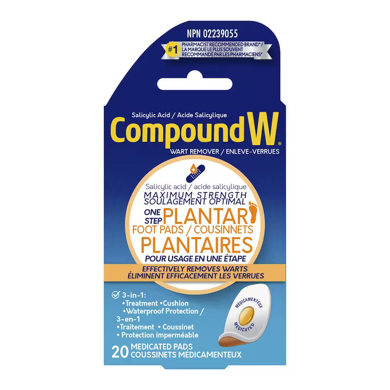 COMPOUND W PLUS PLANTAR PADS 20 PAD