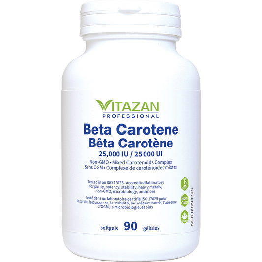 Vitazan    Beta-Carotene (25,000 IU · Non-GMO · Mixed Carotenoid Complex) 90 softgels