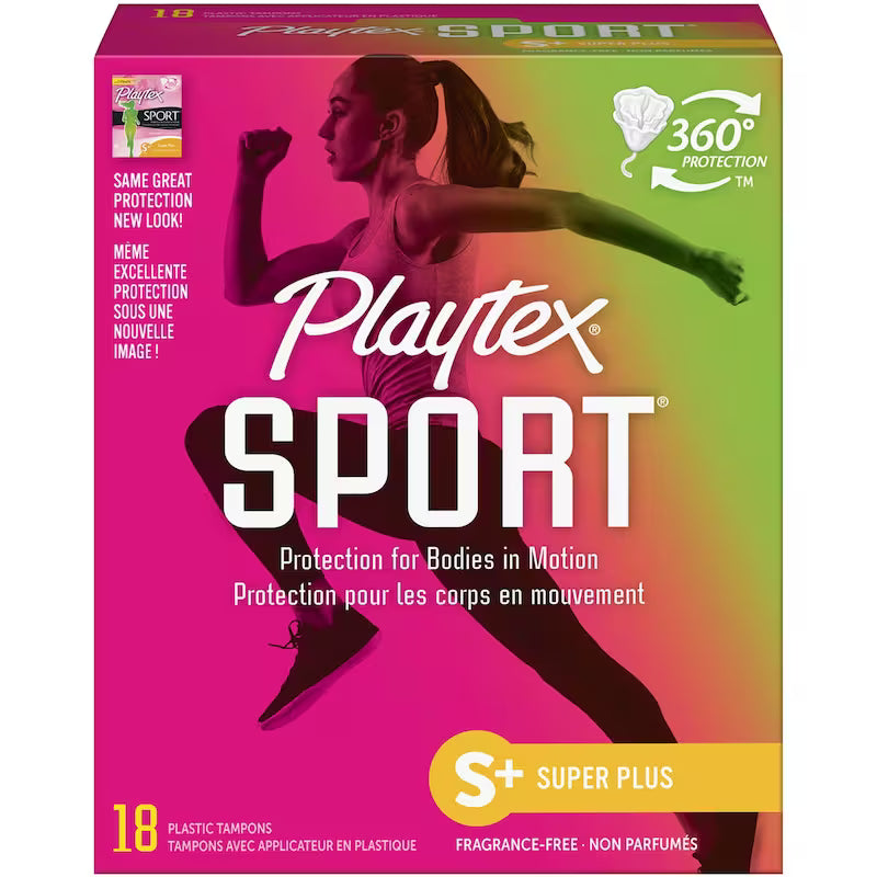 PLAYTEX TAMPON SPORT UNSCENTED SUPER+ 18