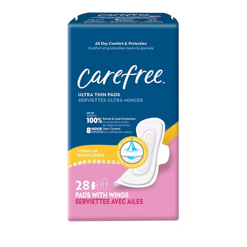 CAREFREE PADS ULTRA THIN REGULAR 28 pack of 4