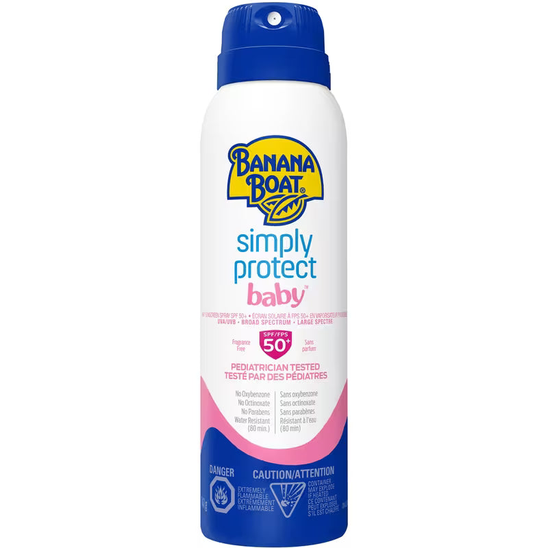 BANANA BOAT SIMPL PROT BABY SUNSCRN SP SPF50+ 141G SPRAY