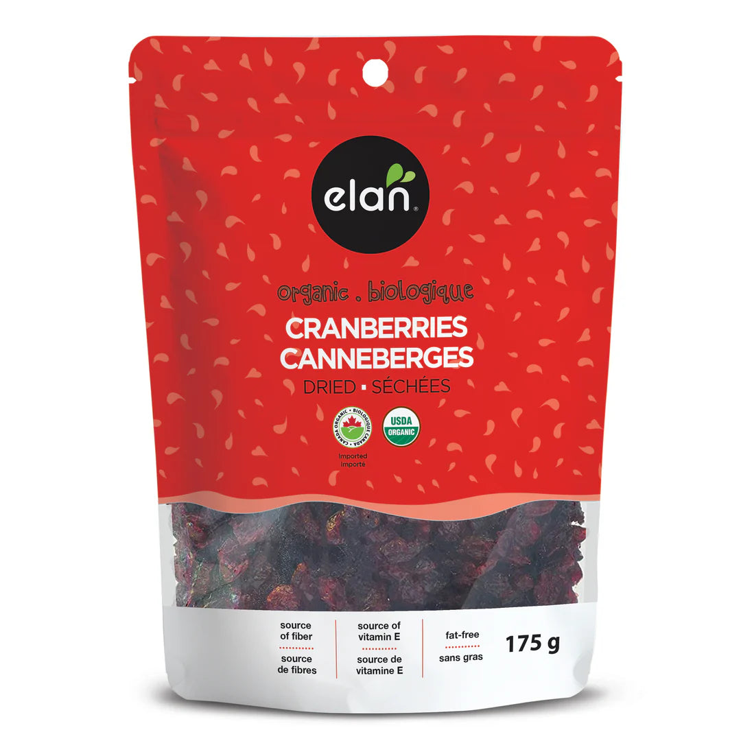 Elan Organics   Dried Cranberries   175 g