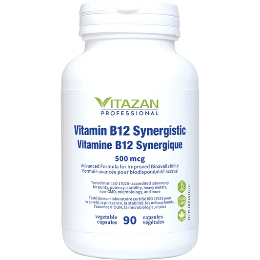 Vitazan    Vitamin B12 Synergistic (500 mcg · Advanced Formula) 90 capsules