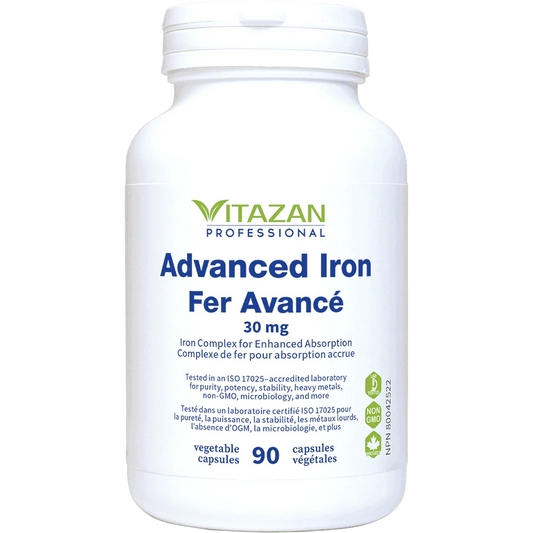 Vitazan    Advanced Iron (30 mg · High Absorption · Helps to Prevent Iron Deficiency) 90 capsules