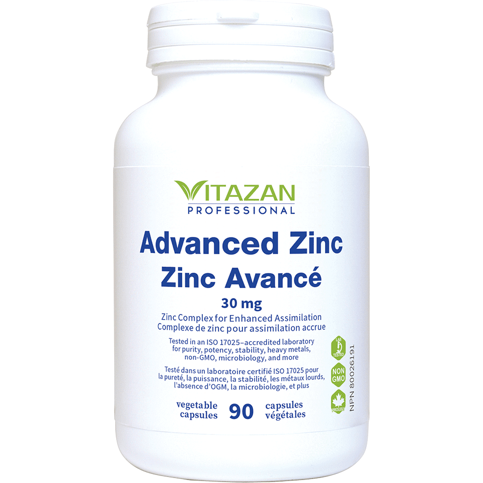 Vitazan    Advanced Zinc (30 mg · Formulated for Assimilation) 90 capsules