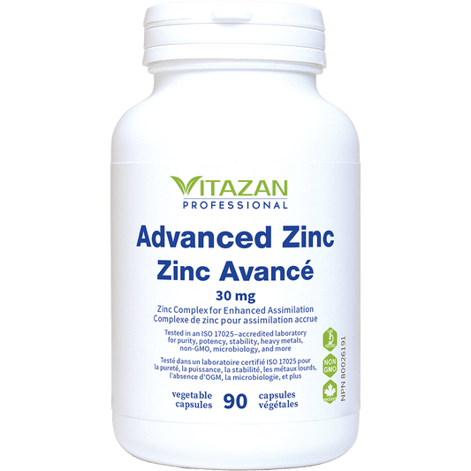 Vitazan    Advanced Zinc (30 mg · Formulated for Assimilation) 90 capsules