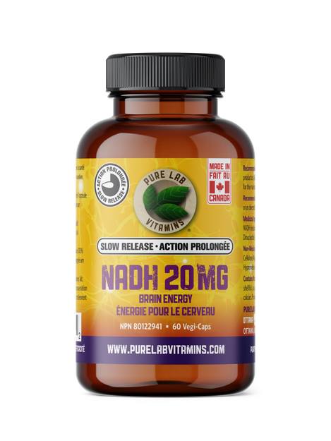 Pure Lab Vitamins   NADH 20 mg - Slow Release - 60 vegi caps