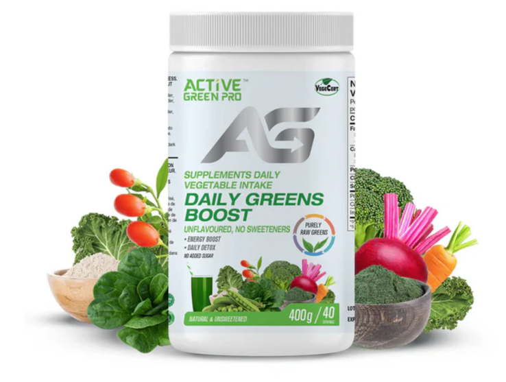 ACTIVE GREEN PRO PLANT BASED DAILY GREENS BOOST  UNFLAVOURED   400G