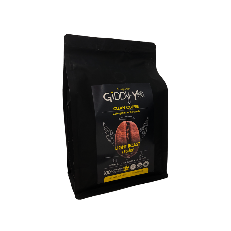 GIDDY-YO   Coffee Beans, Light Roast - Fairly Traded & Organic   12 oz/340 g