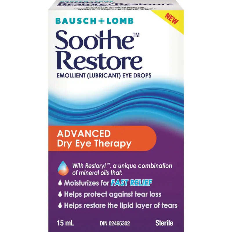 B&L SOOTHE RESORE DRY EYE 15ML SOLUTION