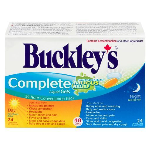 BUCKLEY'S LIQUI-GEL DAY/NIGHT COLD&SINUS 24+24 CAPSULE