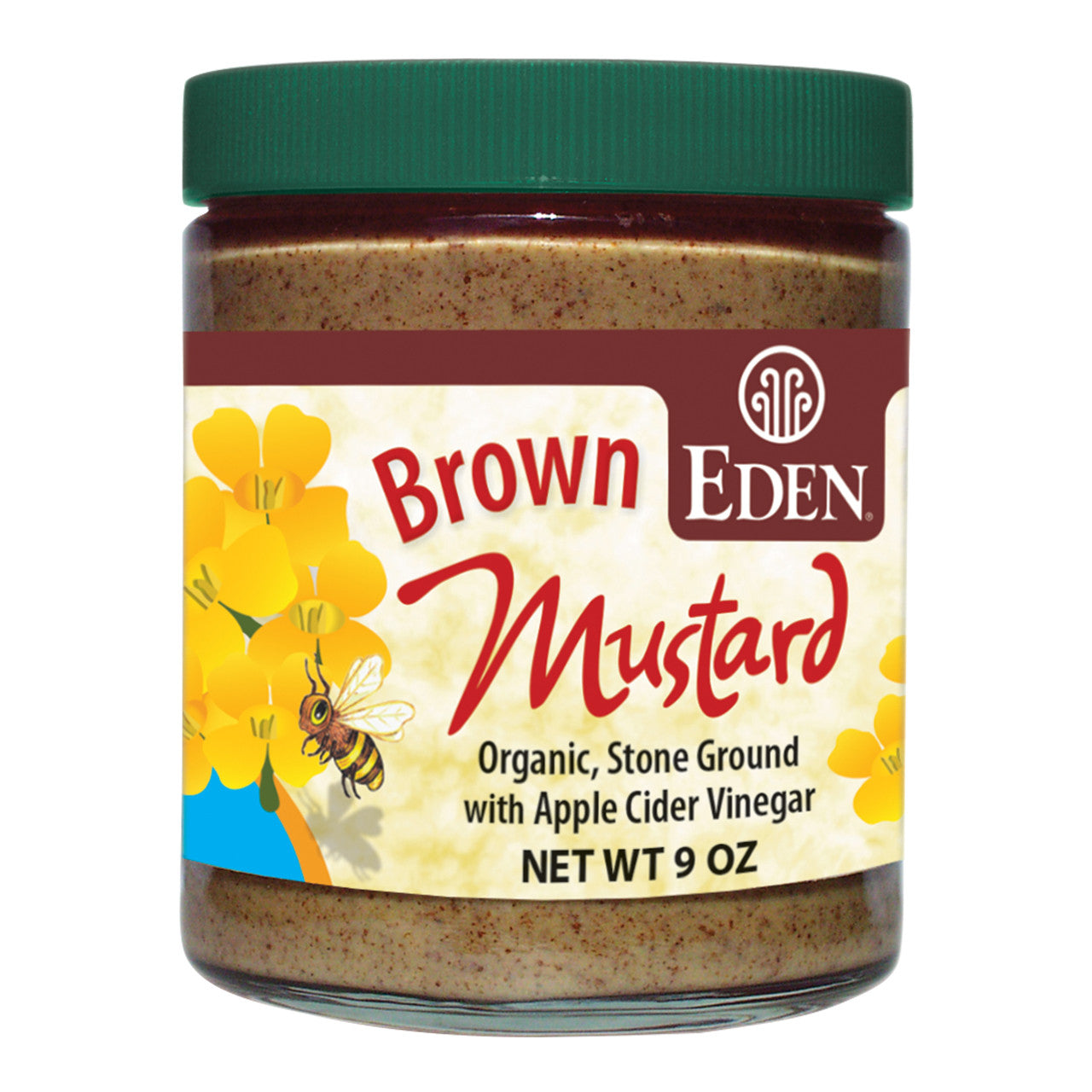 EDEN FOODS    Org Brown Stoneground Mustard Glass 253mL