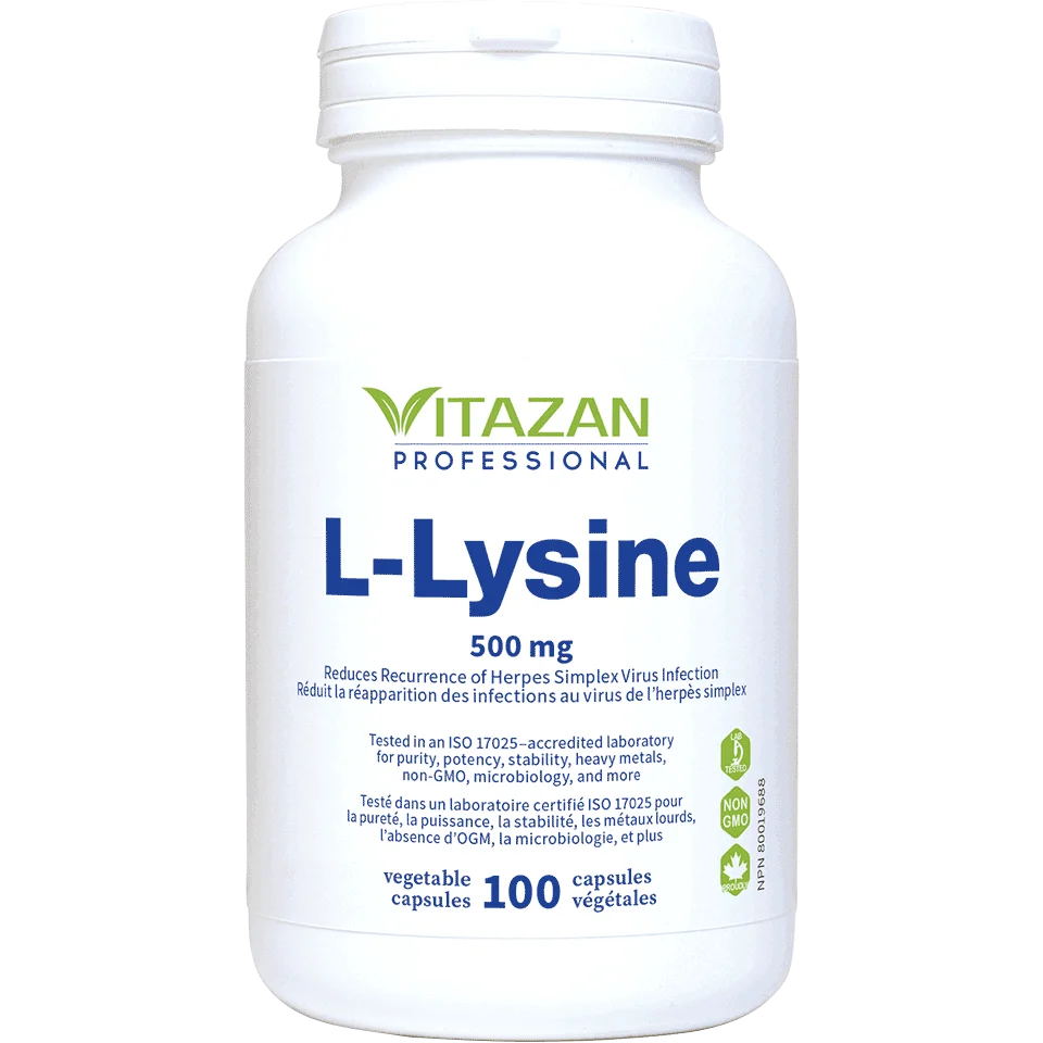 Vitazan    L-Lysine (500 mg · Amino Acid) 100 capsules